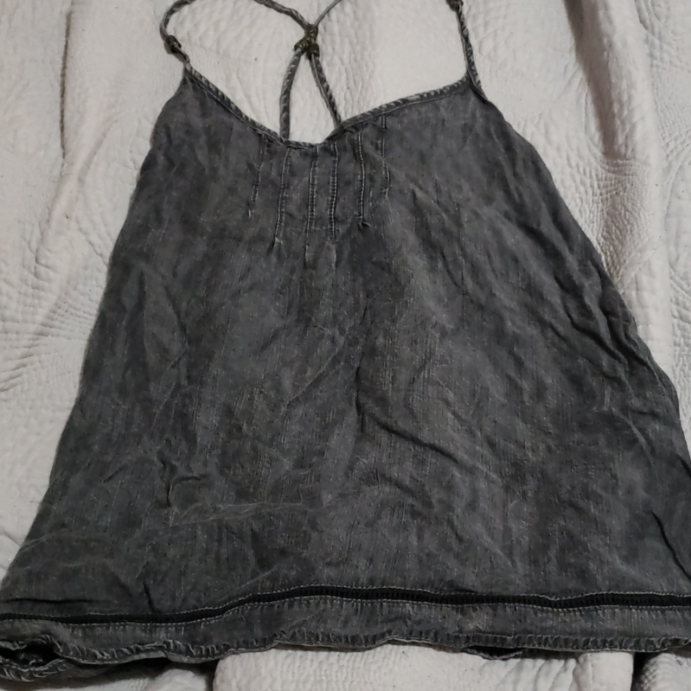 Grey denim like tank